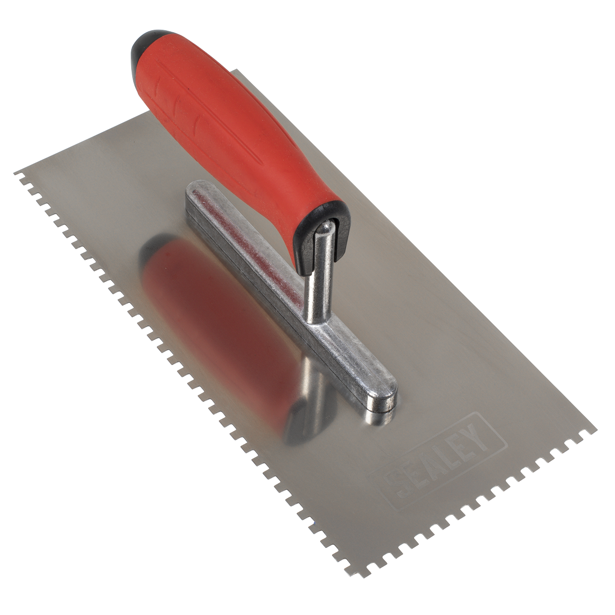 Stainless Steel 270mm Notch Trowel - Rubber Handle - 4mm