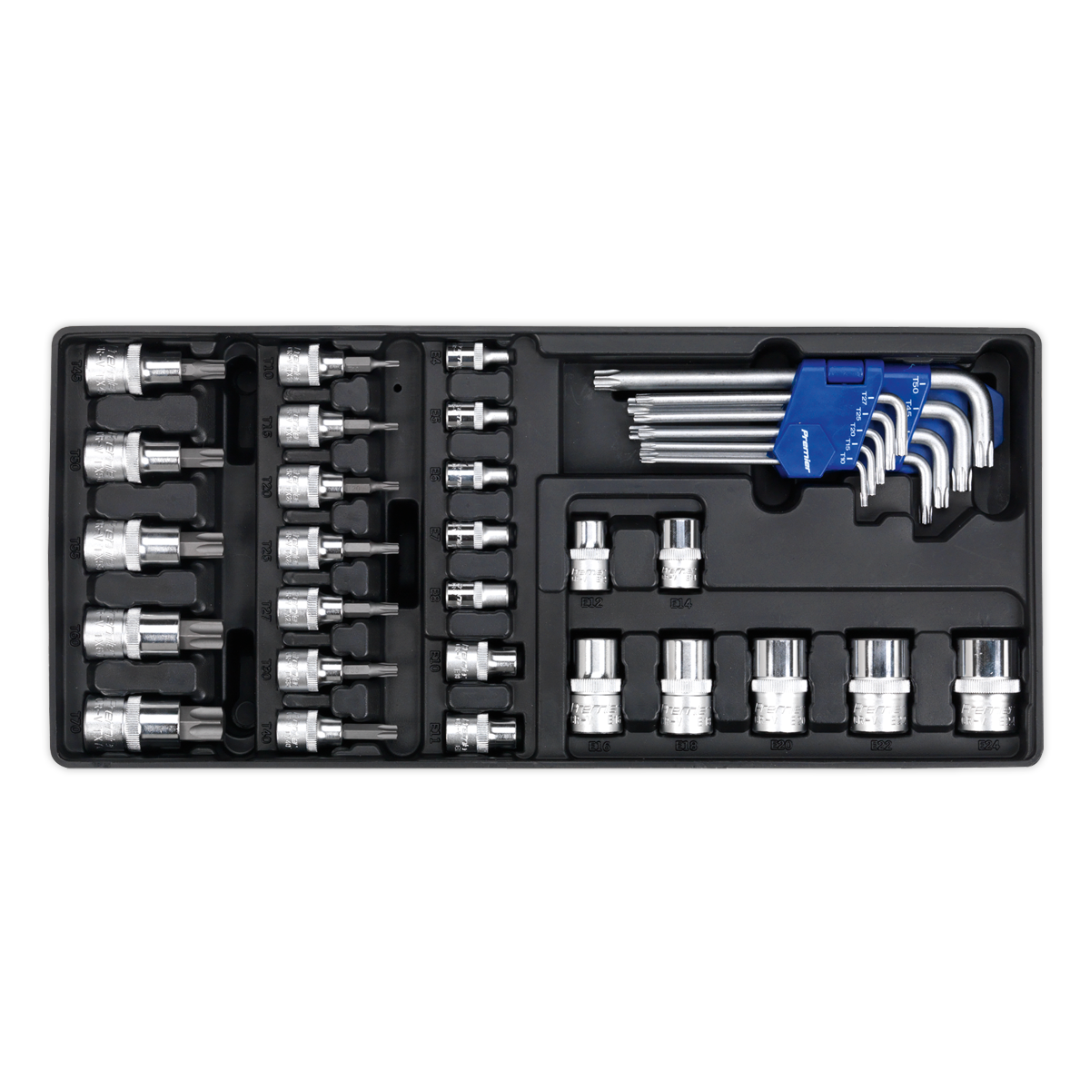 Tool Tray with TRX-Star* Key, Socket Bit & Socket Set 35pc