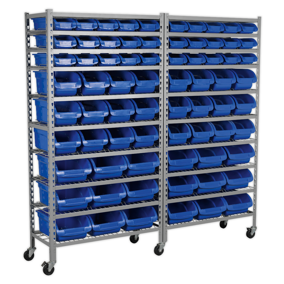 Mobile Bin Storage System 72 Bins