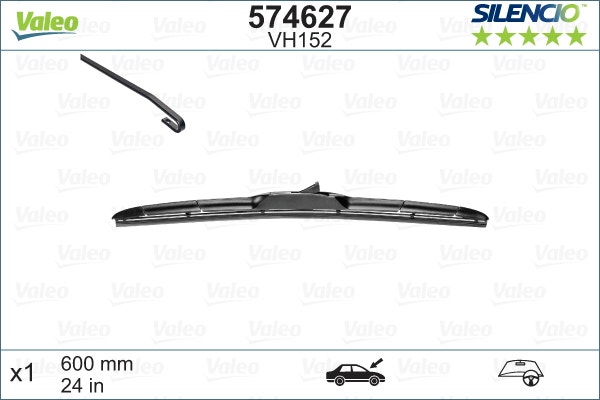 VALEO -  Wiper Blade - Silencio Hybrid - 600mm 24" - Single