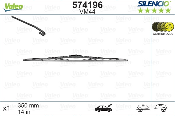 VALEO -  Wiper Blade - Silencio Conventional - 350mm 14" - Single