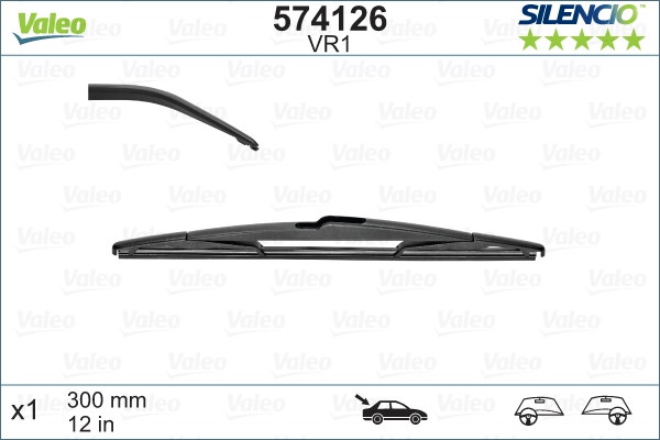VALEO -  Wiper Blade - Silencio Single - 300mm 12" - Rear