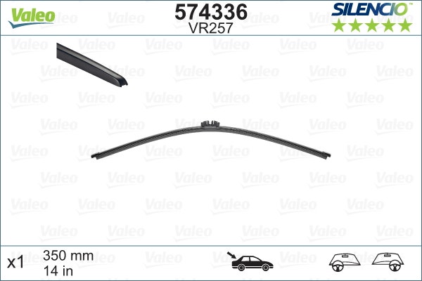 VALEO -  Wiper Blade - Silencio Single - 350mm 14" - Rear