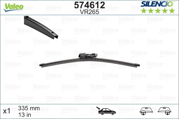 VALEO -  Wiper Blade - Silencio Single - 335mm 13" - Rear