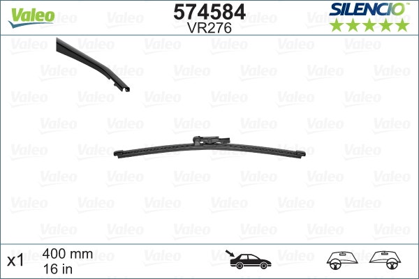 VALEO -  Rear Wiper Blade - 400mm 16"