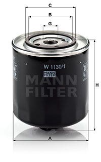 MANN -  Oil Filter - Screw On