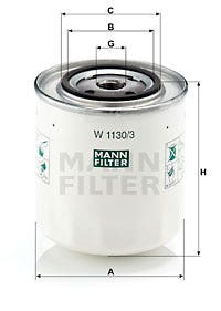 MANN -  Oil Filter - Screw On