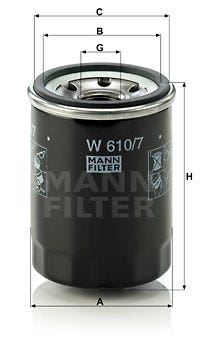MANN -  Oil Filter - Screw On