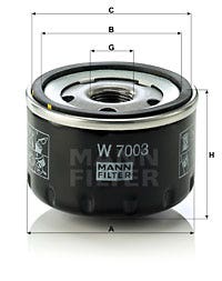 MANN -  Oil Filter - Screw On