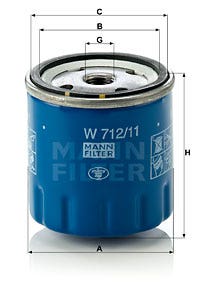 MANN -  Oil Filter - Screw On