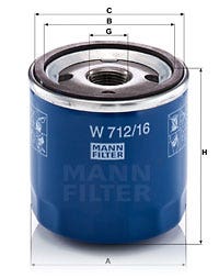 MANN -  Oil Filter - Screw On