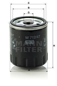 MANN -  Oil Filter - Screw On