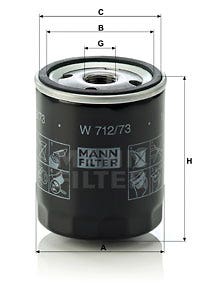 MANN -  Oil Filter - Screw On