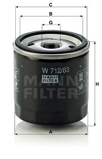 MANN -  Oil Filter - Screw On