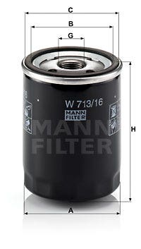 MANN -  Oil Filter - Screw On