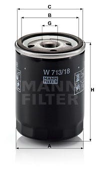 MANN -  Oil Filter - Screw On