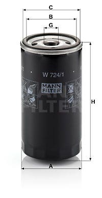 MANN -  Oil Filter - Screw On
