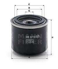 MANN -  Oil Filter - Screw On