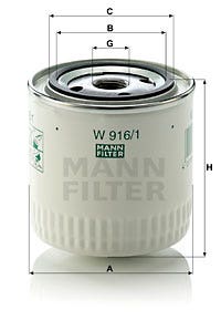 MANN -  Oil Filter - Screw On