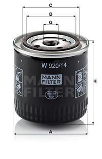 MANN -  Oil Filter - Screw On