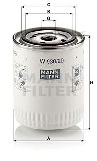 MANN -  Oil Filter - Screw On