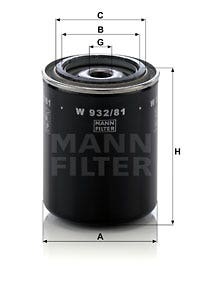MANN -  Oil Filter - Screw On