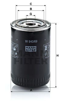MANN -  Oil Filter - Screw On