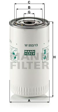 MANN -  Oil Filter - Screw On
