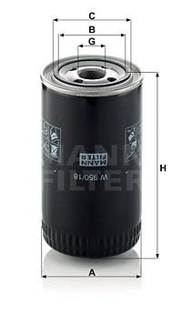 MANN -  Oil Filter - Screw On