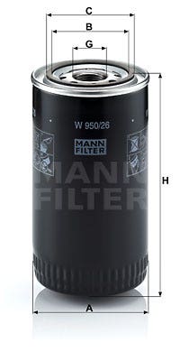 MANN -  Oil Filter - Screw On