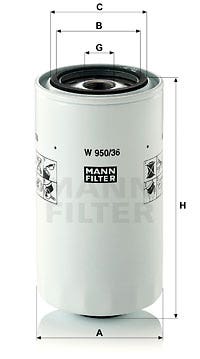 MANN -  Oil Filter - Screw On