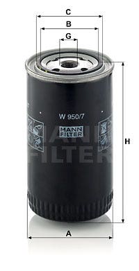 MANN -  Oil Filter - Screw On