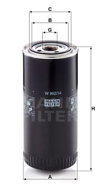 MANN -  Oil Filter - Screw On