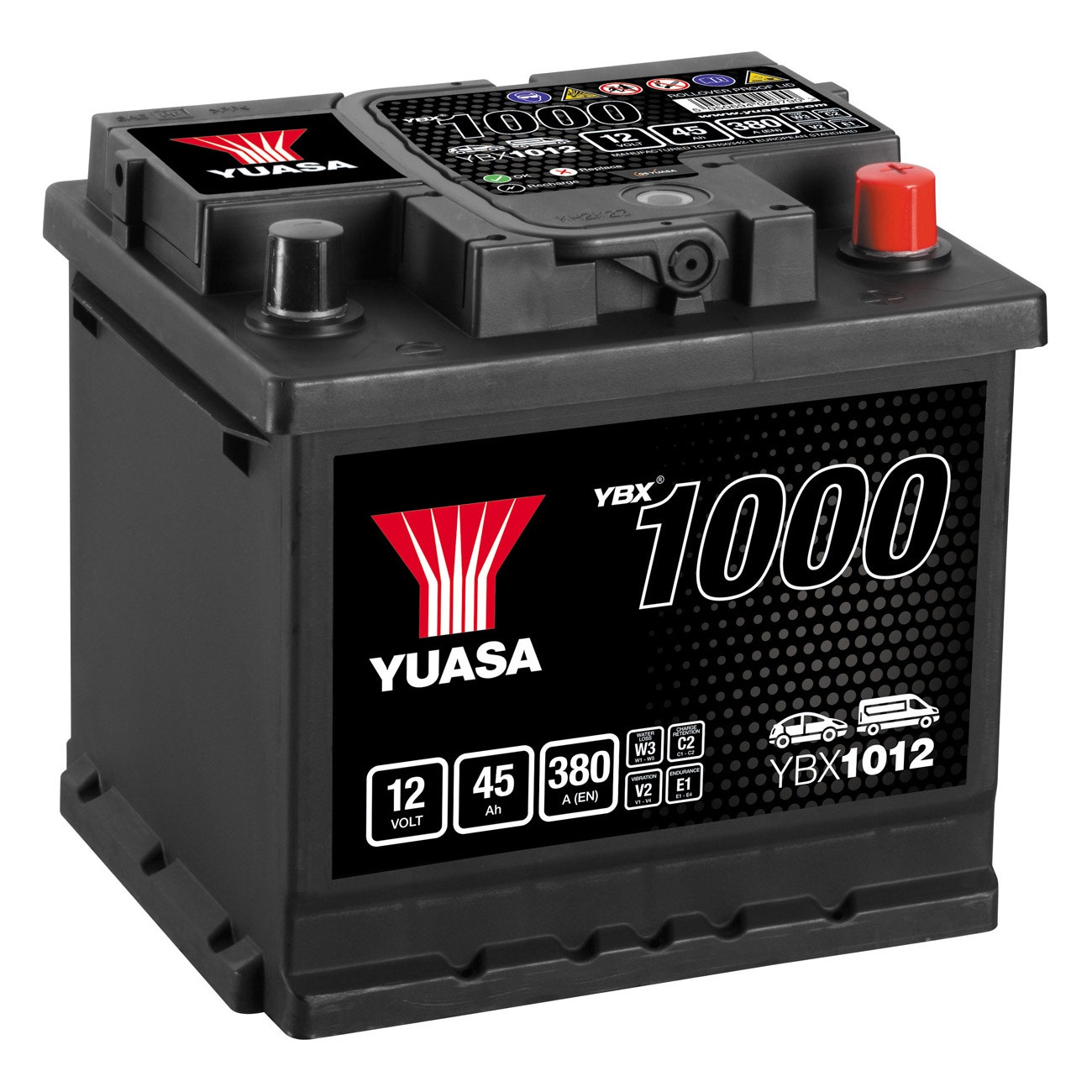 YUASA -  012 1000 Series SMF Battery - 3 Year Warranty