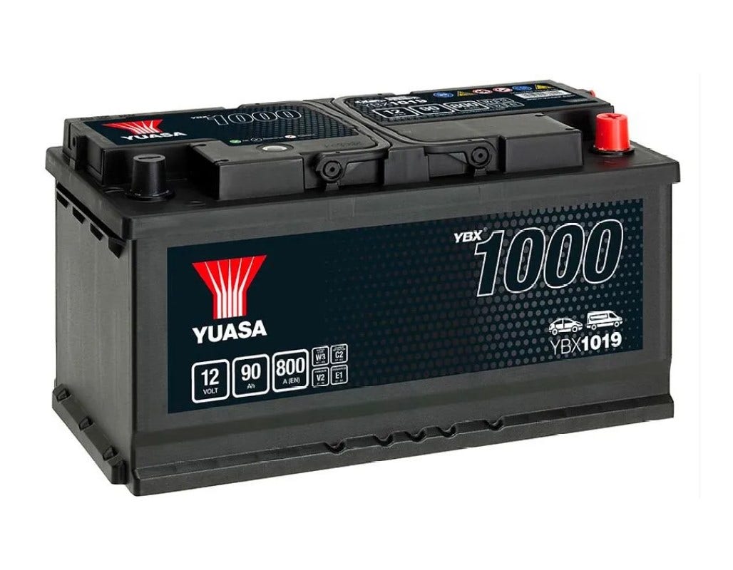 YUASA -  019 1000 Series SMF Battery - 3 Year Warranty