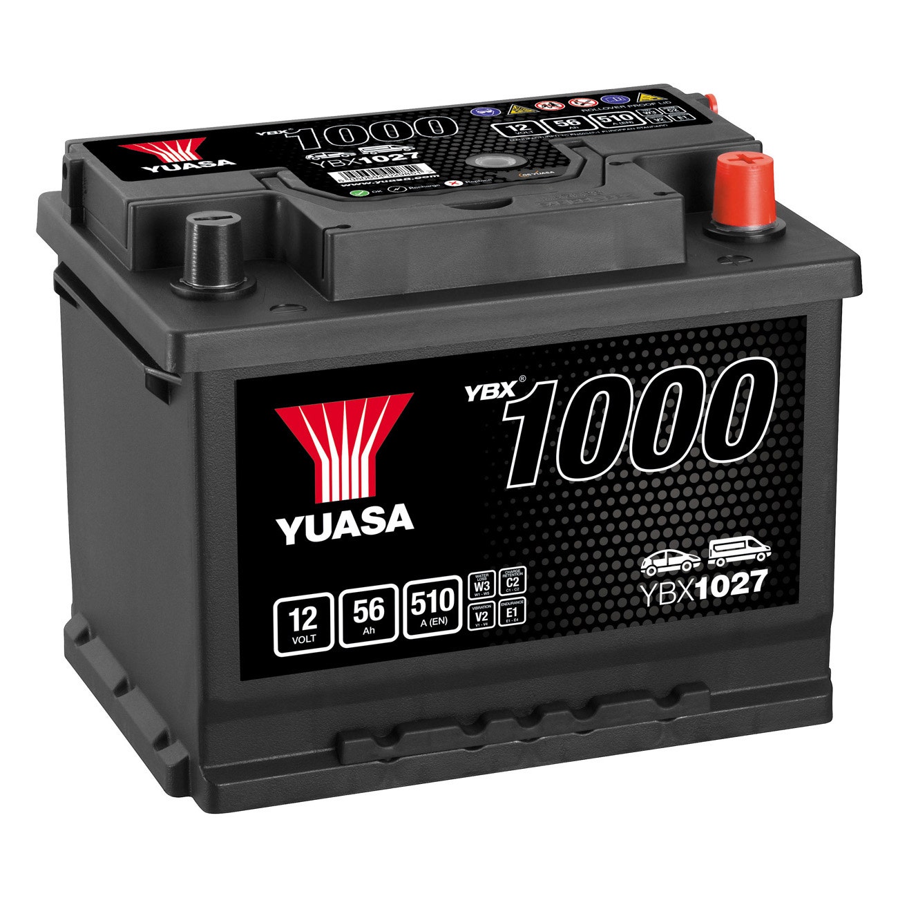 YUASA -  027 1000 Series SMF Battery - 3 Year Warranty