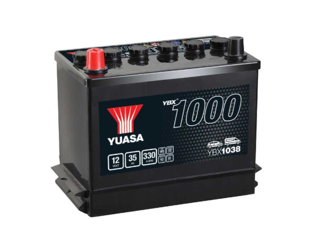 YUASA -  038 1000 Series Battery - 3 Year Warranty