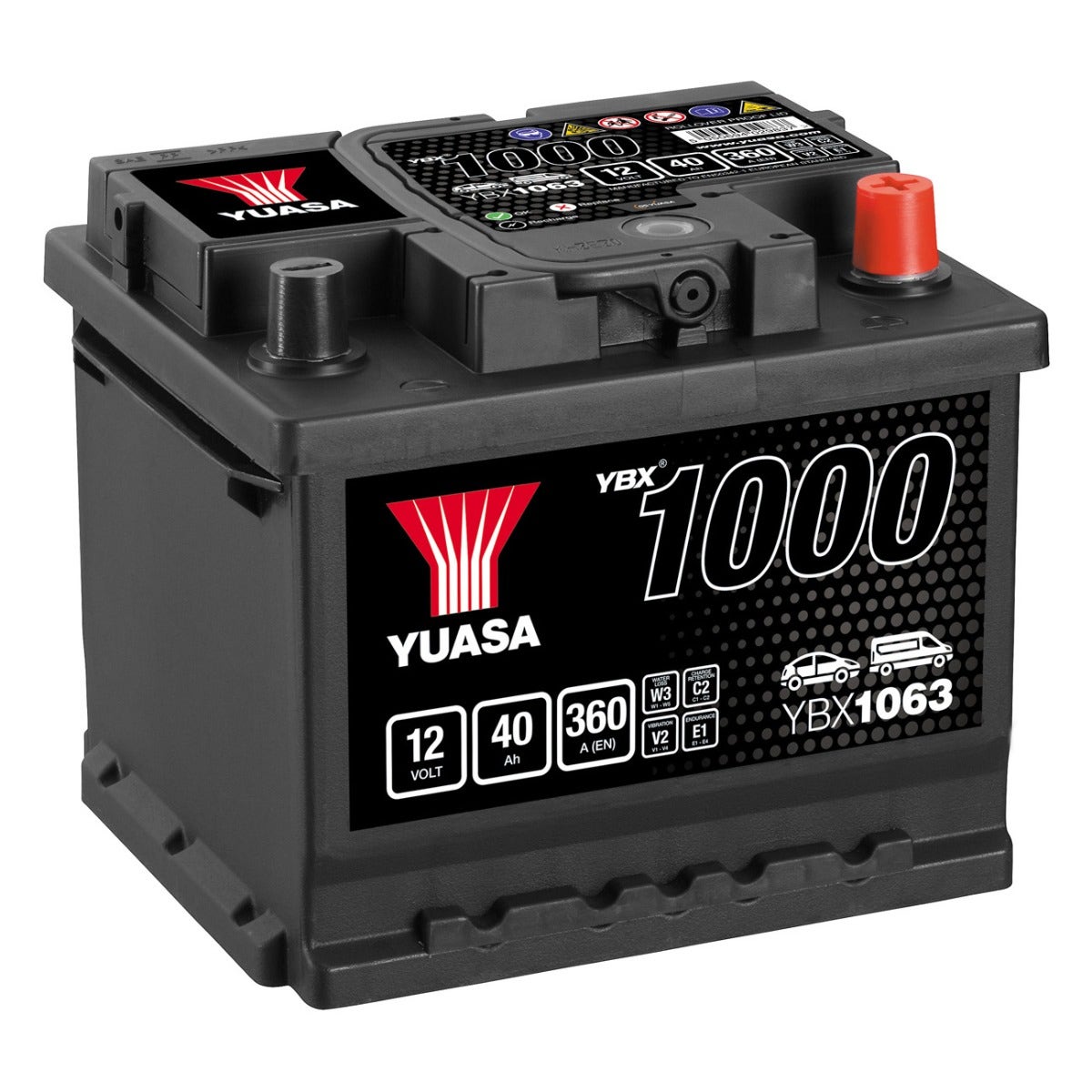 YUASA -  063 1000 Series SMF Battery - 3 Year Warranty