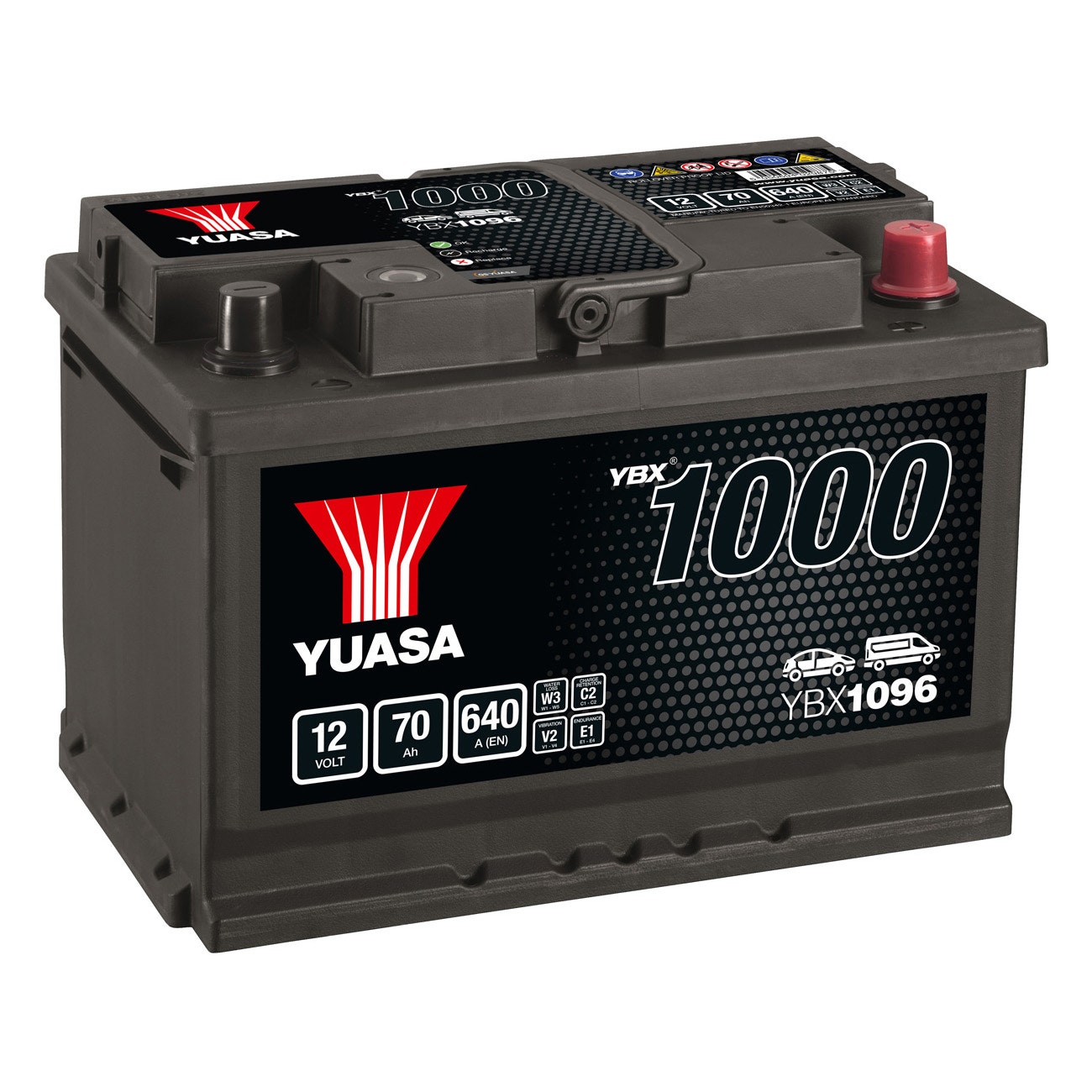 YUASA -  096 1000 Series SMF Battery - 3 Year Warranty