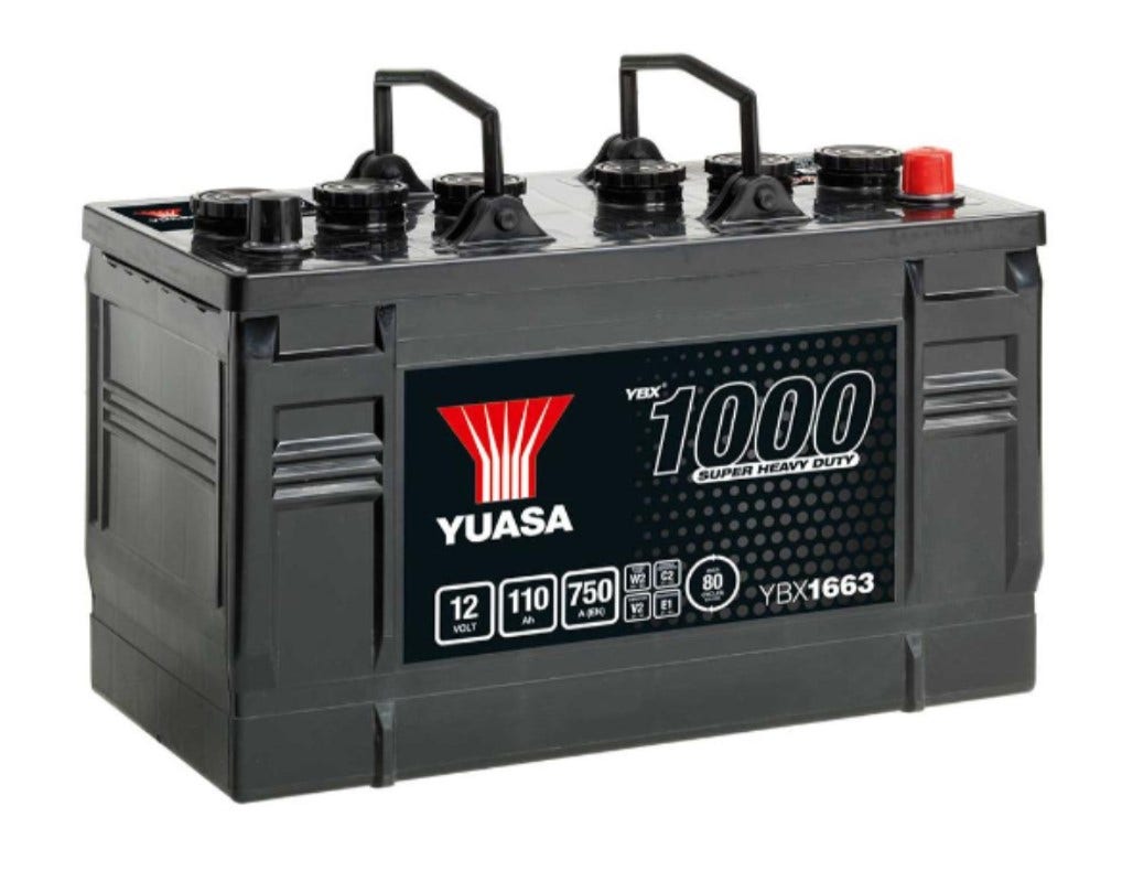 YUASA -  663 1000 Series Super Heavy Duty Battery - 3 Year Warranty