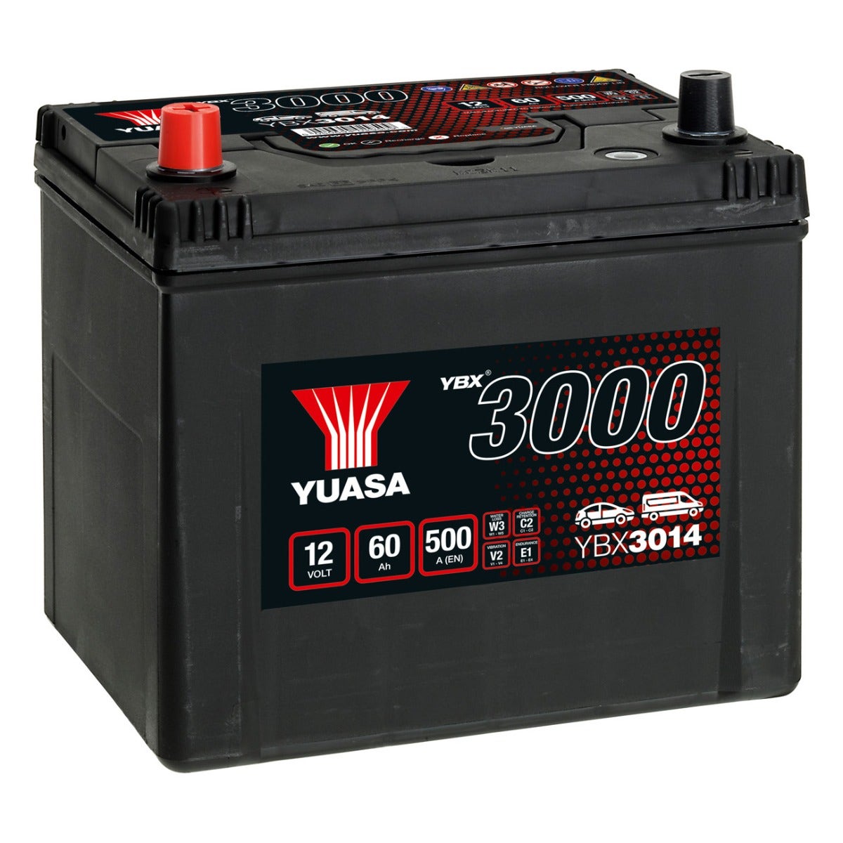 YUASA -  014 3000 Series SMF Battery - 4 Year Warranty