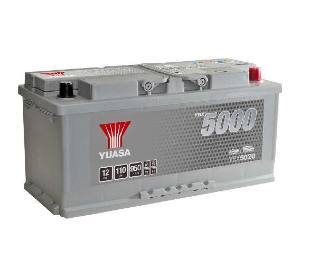 YUASA -  020 5000 Series Silver High Performance Battery - 5 Year Warranty