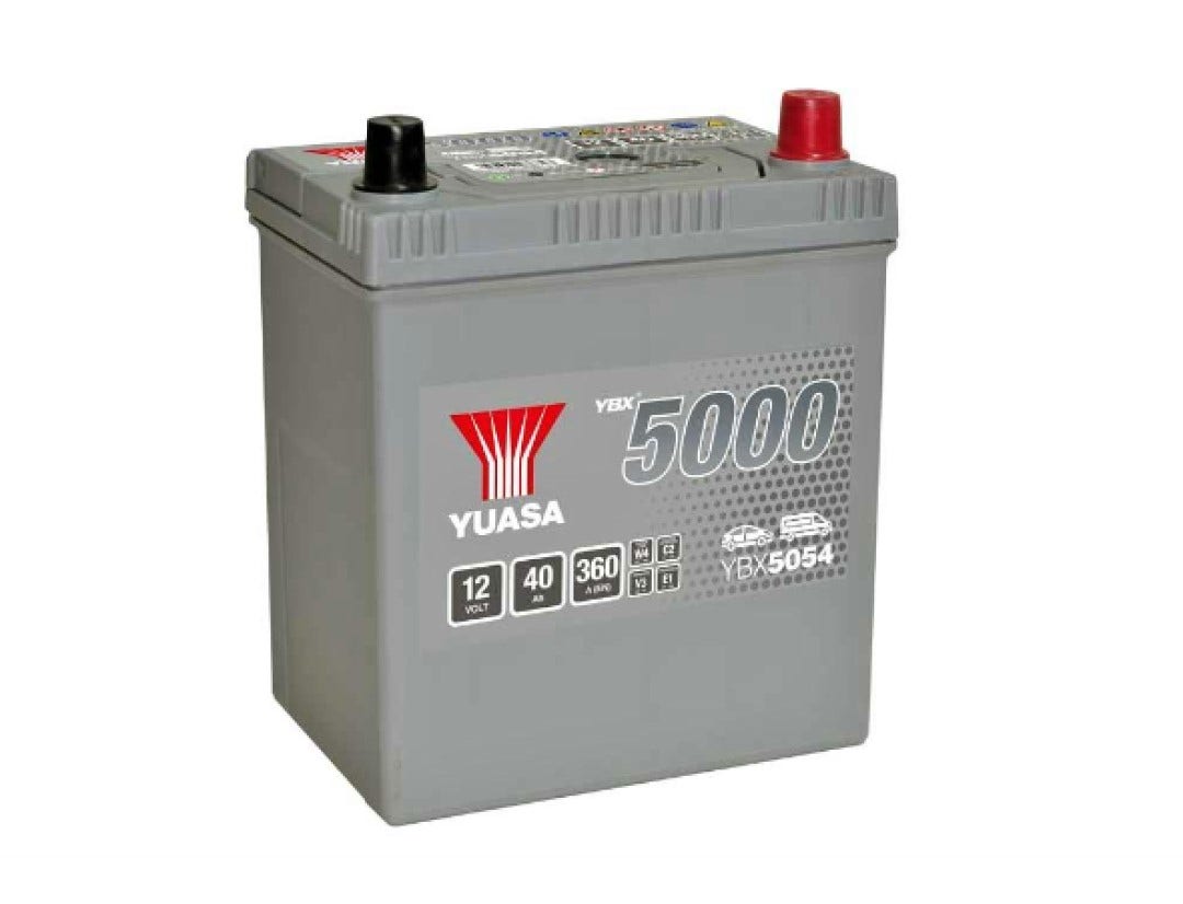 YUASA -  054 5000 Series Silver High Performance Battery - 5 Years Warranty