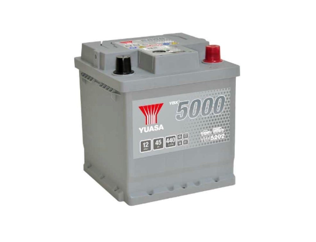 YUASA -  202 5000 Series Silver High Performance Battery - 5 Year Warranty