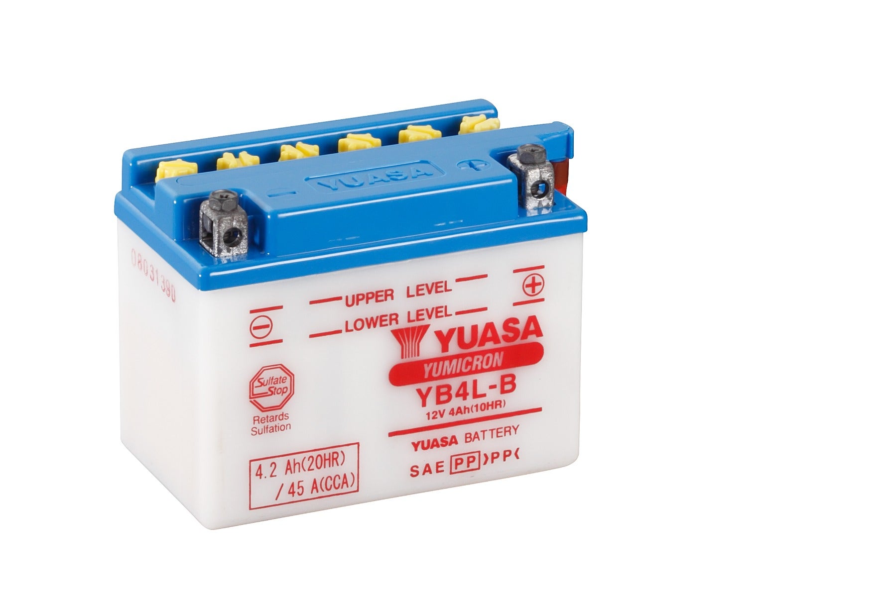 YUASA -  Yb4L-B (Wc) 12V Yumicron Motorcycle Battery - 1 Year Warranty