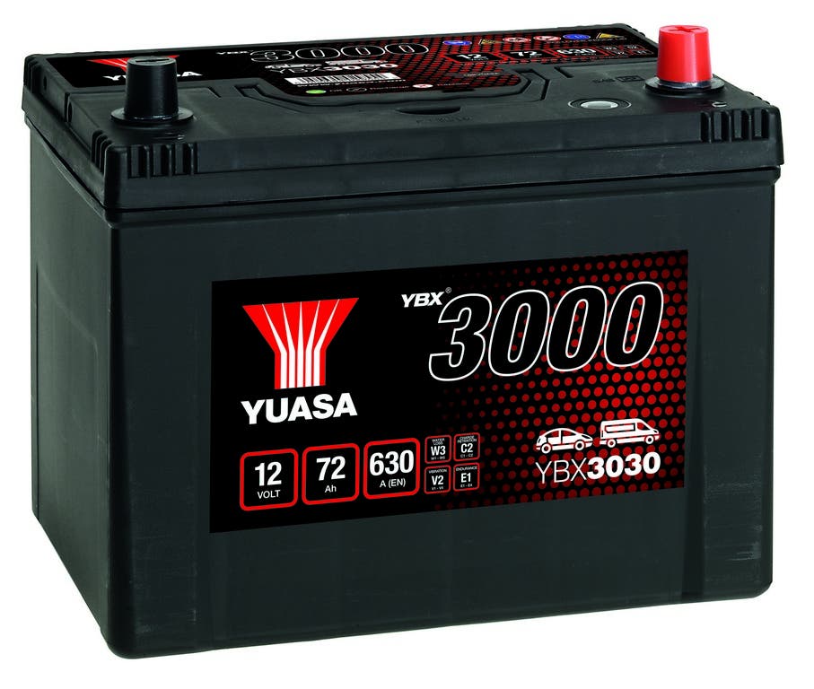 YUASA -  030 3000 Series SMF Battery - 4 Year Warranty