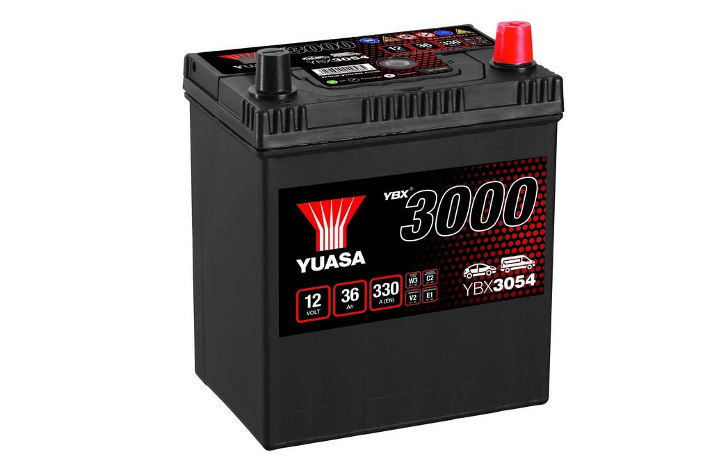 YUASA -  054 3000 Series SMF Battery - 4 Year Warranty