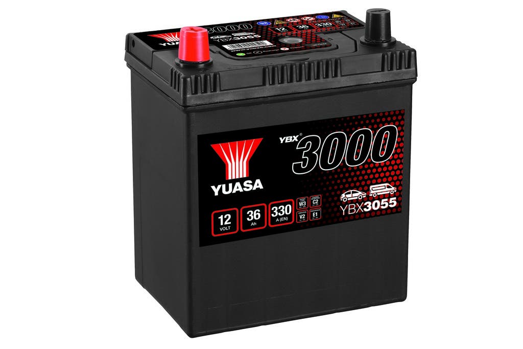 YUASA -  055 3000 Series SMF Battery - 4 Year Warranty