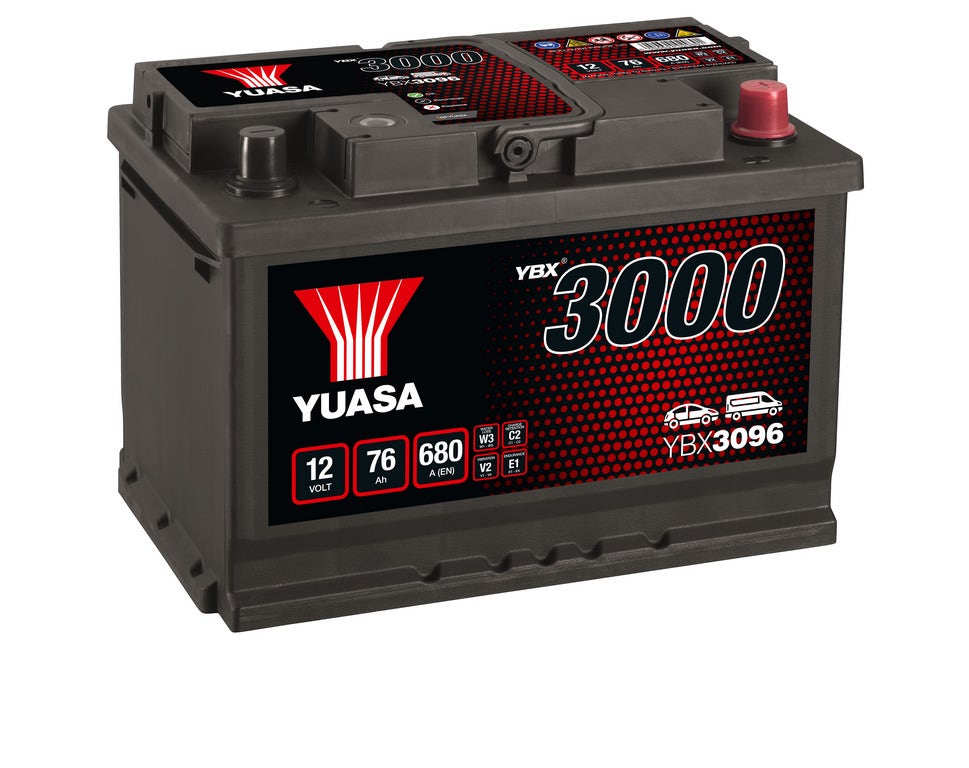 YUASA -  096 3000 Series SMF Battery - 4 Year Warranty