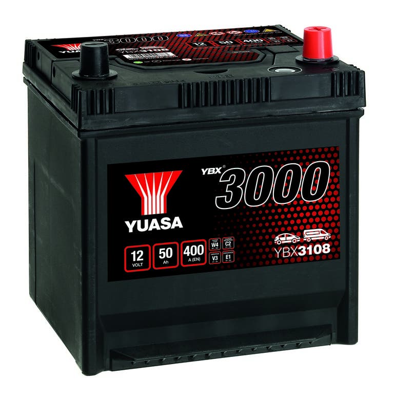 YUASA -  108 3000 Series SMF Battery - 4 Year Warranty